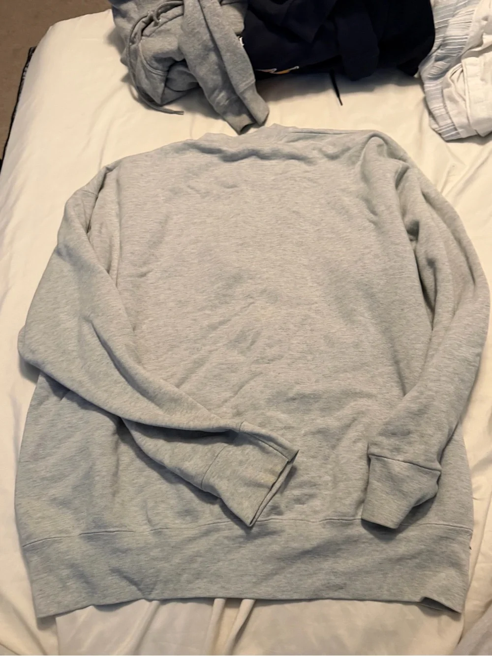 KU Jayhawk Vintage Embroidered Gray Crewneck Sweatshirt - Picture 3 of 3